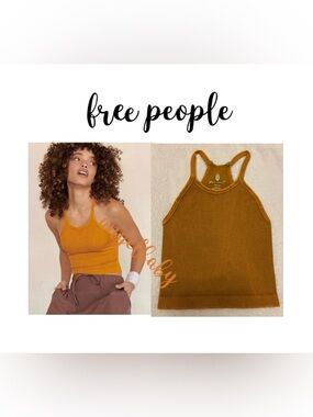 Free People Happiness Runs Long Crop  in Light Earth Small Flaw!